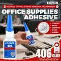 1-3 pz 406 Super Colla 20g Istantaneo ad asciugatura rapida Cianoacrilato Adesivo Pelle Gomma Legno