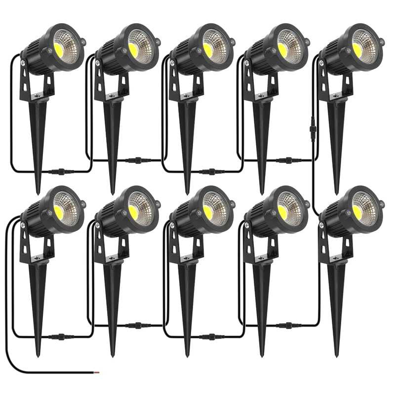 2 mètres amovible LED lumières de jardin lampe de pelouse Waterprof 220V12V 5W paysage pointe ampoule IP65 lumière LED projecteurs de chemin de jardin