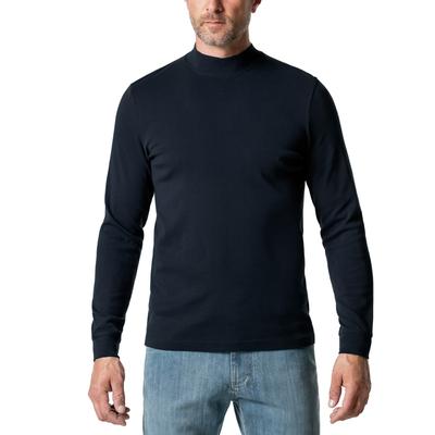 Walbusch Herren Langarm-Shirt Stehkragen Blau Image