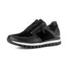 Keilsneaker GABOR "Turin", Damen, Gr. 38, schwarz, Ziegenveloursleder, Glattleder, Lackleder, unifarben, sportlich, Schuhe, Freizeitschuh, Halbschuh, Schnürer mit Komfortweite H (=sehr weit)