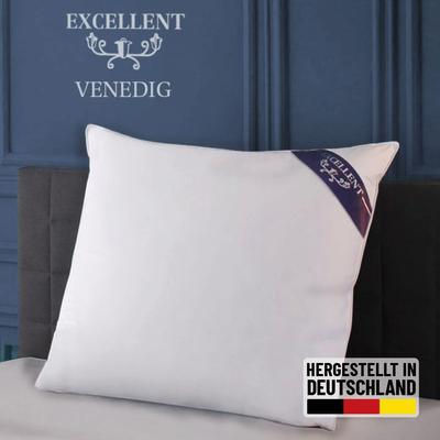 Kopfkissen EXCELLENT "Venedig", weiß, B:40cm L:60cm, Bezug: 100% Baumwolle. Füllung: 85% Federn, 15% Daunen, Kopfkissen, Kopfkissen 40x40, 40x80, 80x80, allergiker geeignet (Hausstaub) Image