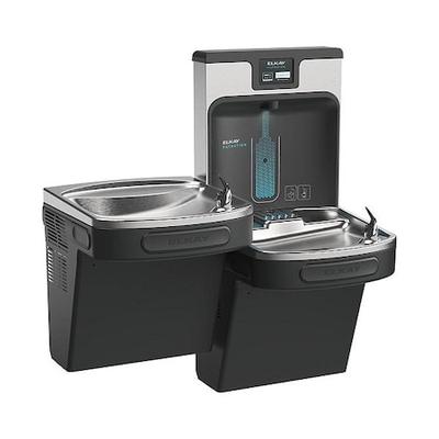 ELKAY LZSTL8WSMP Filtered Bottle Filling Station and Bi-Lvl ADA Cooler Midnight