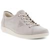 Schnürschuh ECCO "Ecco Soft 2.0", Damen, Gr. 43, grau (hellgrau), Nubukleder, sportlich, Schuhe, Freizeitschuh, Halbschuh, Schnürschuh mit dezenter Logo Prägung