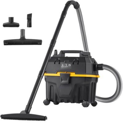 4 Gallon 3 in 1 Portable Shop Wet Dry Vacuum with Blowing Function Attachments Ideal for Home or Garage Use - 18.5" x 12" x 16"
