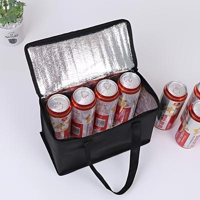 TEMU Insulated Cooler Bag - Durable Aluminum Foil, Oxford Cloth, Portable & Durable, Drinks & All Day, Ideal For Travel & , Beverage Cooling Supplies | Sturdy Tote Bag | Leak-proof Design Image