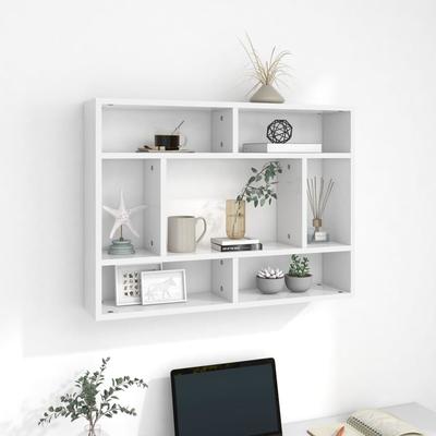 "TEMU Modern White Wall-mounted Shelf - "x6.3"x21.7" , Kitchen, Bathroom, Living Room & Bedroom Decor" Image