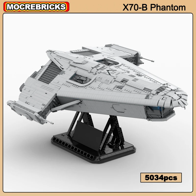 Star Movie Creation Cooles Raumschiff UCS X70-B Phantom-Klasse Starcraft MOC Bausteine Montage Modell Technologie Ziegel Spielzeug Image