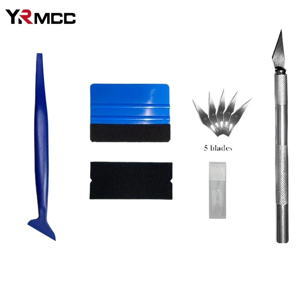 Auto Film Wrap Werkzeuge Rakel Vinyl Film Verpackung Fenster Tönung Tool Kit Filz Wildleder Schaber Sets Tönung Werkzeuge für Auto Zubehör