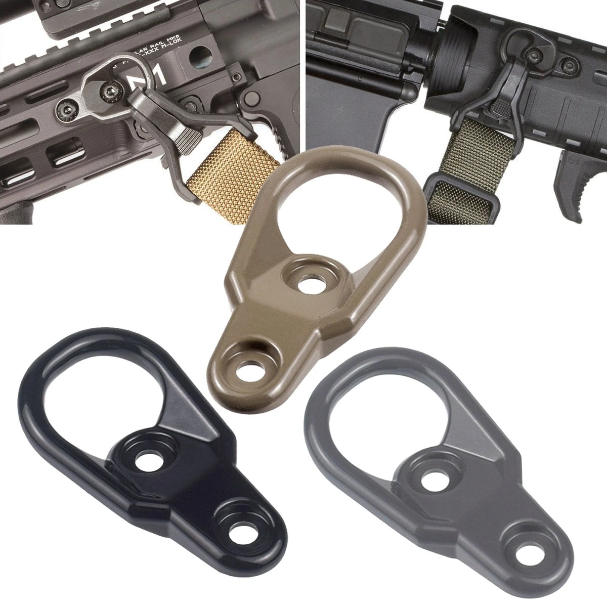 Taktische RSA GBB AEG MLOK MS2 MS3 Magpu Paraclip Sling Mount KeyMod Sling Wirbel Für Universal M-LOK Gewehr Jagd Image