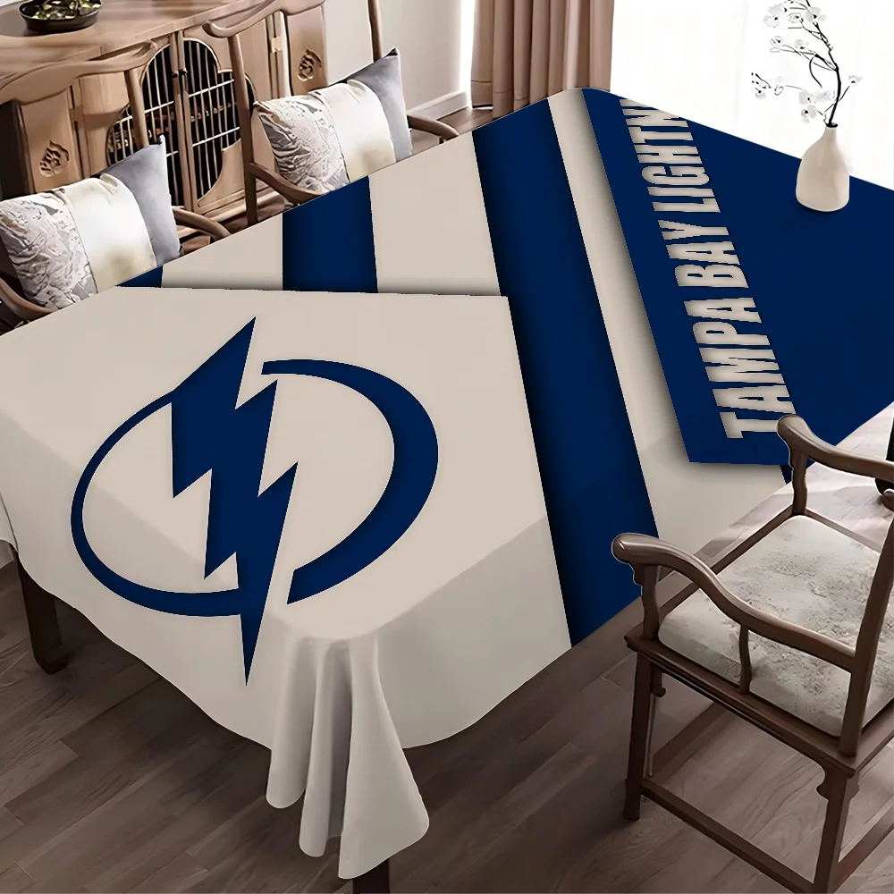 Ice Hockey Sports Tablecloth Table Cover Christmas Picnic Party Birthday Wedding Waterproof Desk Cloth Table Decor Image