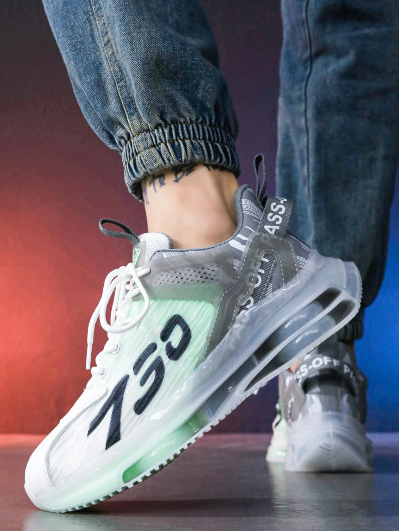 Men's Fashionable Road Running Shoes, Lightweight Casual Sports Shoes, Tennis Training Shoes, Casual Fashion Fitness Shoes, Comfortable Soft Soles, Mesh Lace-Up Sports Shoes, Fitness Shoes