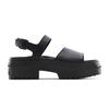 Sandale CONVERSE "CHUCK TAYLOR ALL STAR LUGGED HEEL SANDAL", Gr. 39, schwarz (schwarz, schwarz, schwarz), Leder, sportlich, Schuhe