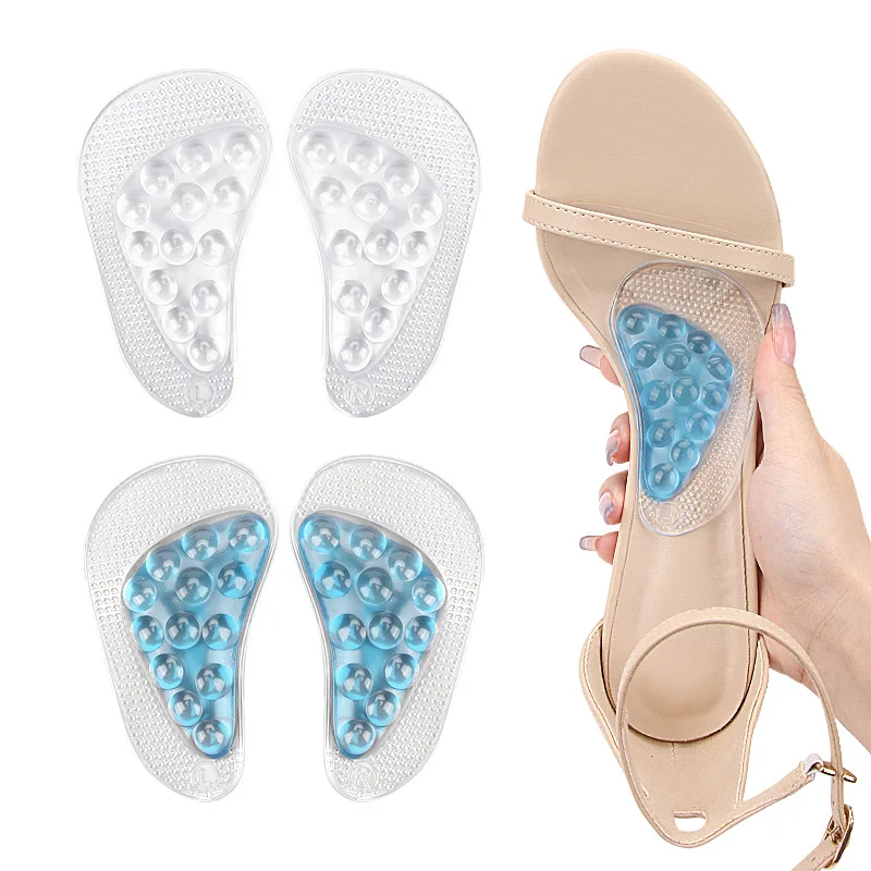 3 Paar rutschfeste Zehenabdeckungen, unsichtbare Sandalen, High Heels, tragbare Silikon-Einlegesohlen Image