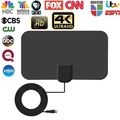 TV-Antenne 4K für alle HD-Digitalfernseher 300 Meilen 25 dB High Gain Booster HD für Wohnmobile Innenanten im Freien Global TV Free Channel