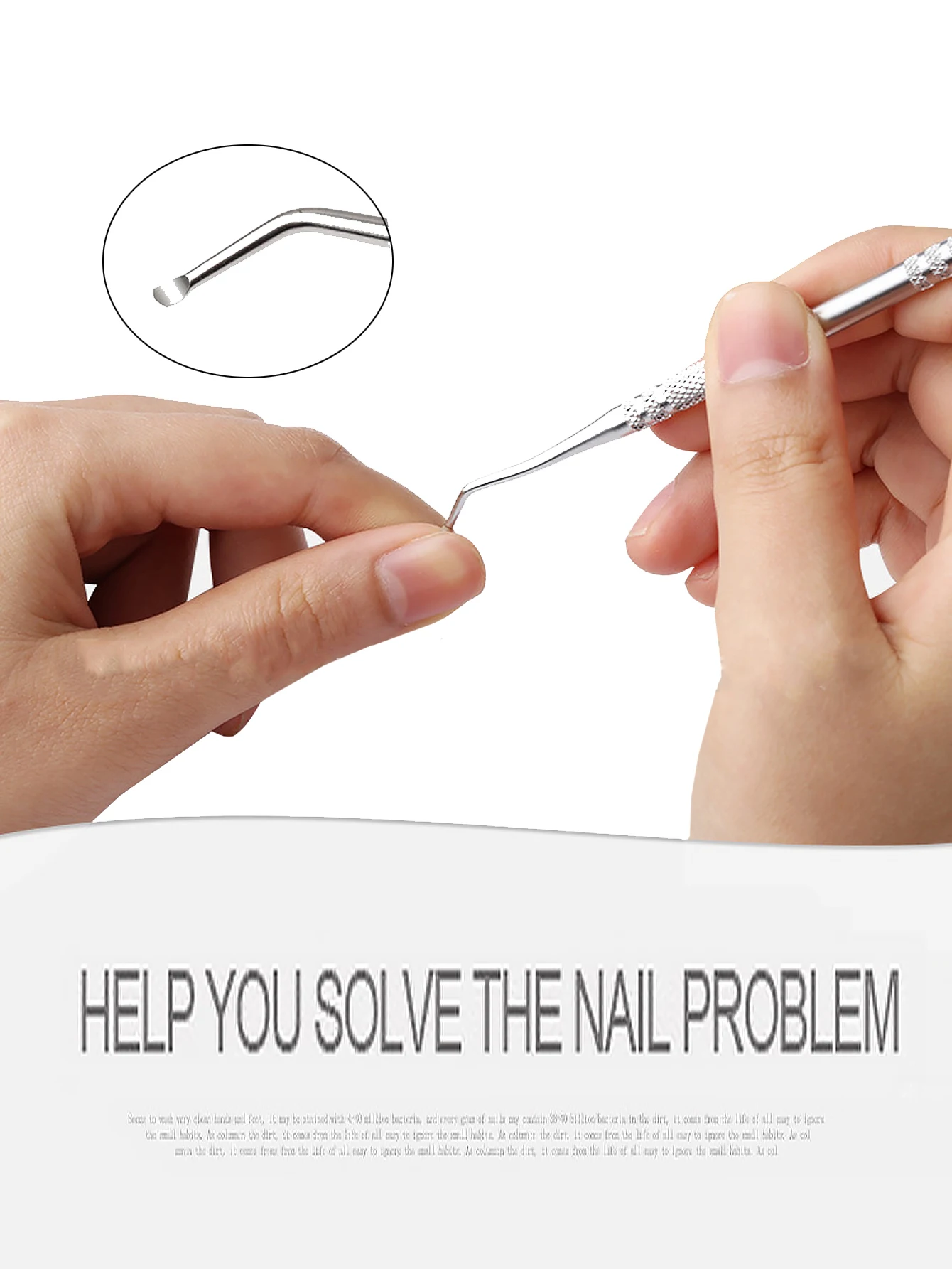 1/4 teile/los Edelstahl Häutchen Entferner Doppelseitige Finger Abgestorbene Haut Push Nagel Häutchen Pusher Maniküre Nagel Pflege Werkzeug Image