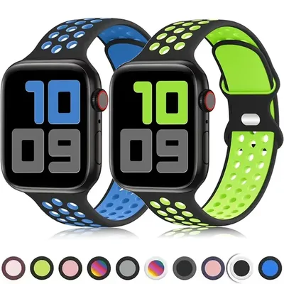 Sportarmband für Apple Watch Band 46 mm 44 mm 40 mm 42-38-41 mm 45 mm Atmungsaktives Armband iWatch Serie 10 9 8 7 6 SE 5 3 Ultra 2 49 mm Image