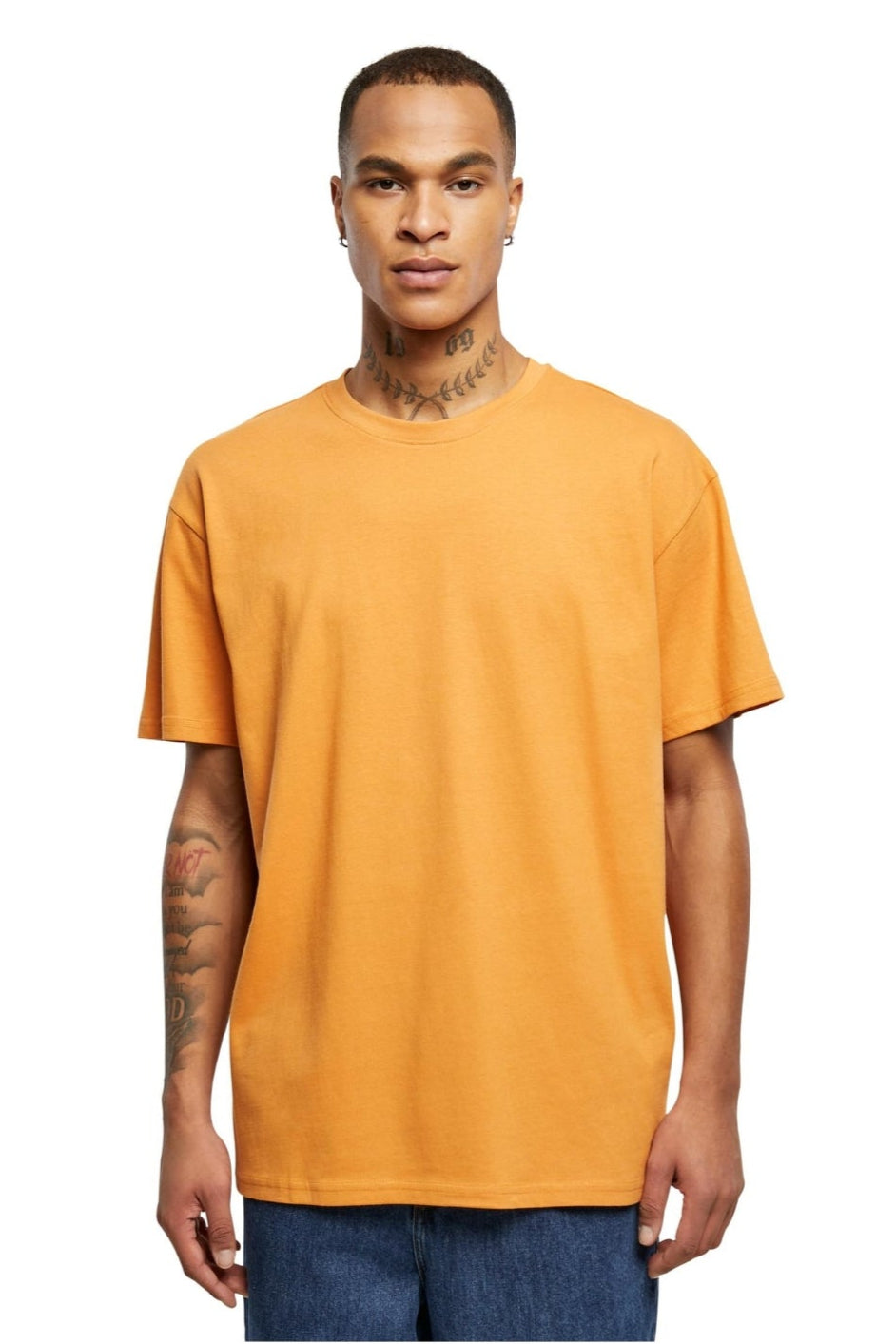 Schweres, übergroßes T-Shirt – Orange Image