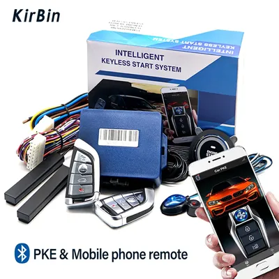 Car Alarm With Autostart Push One Button Auto Start Stop Keyless Entry System Smart Key Remote Start