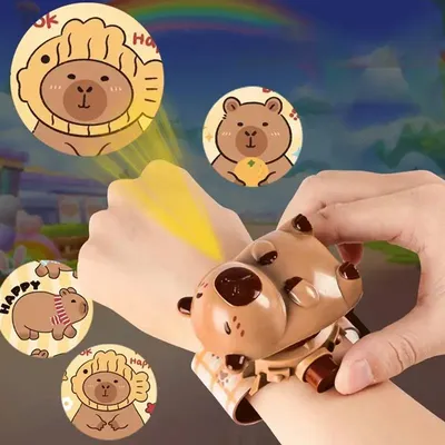 Digital Projector Watch Animal Capybara Projection Watch for Kids Adjustable Projection Watch