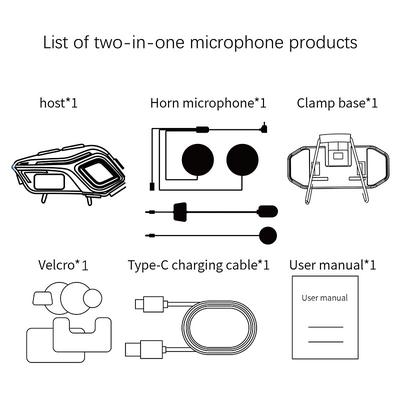 K80 Motorcycle Helmet Bluetooth Headset with LED Lights, FM Radio, Voice Assistant, 40H Battery, IPX8 Waterproof, CVC Noise Reduction, Wireless Intercom for Riding