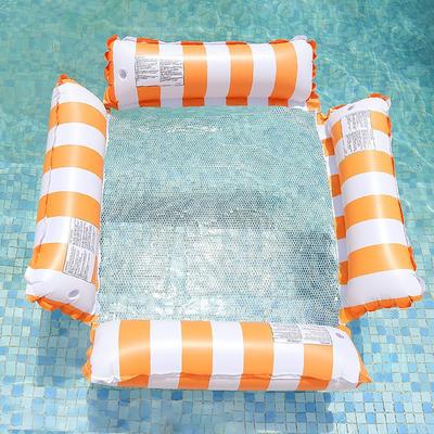 1 Pack Hammock Pool Floats Adults Multi-Purpose Inflatable Pool Floats PVC Water Hammock Lounge Floaties