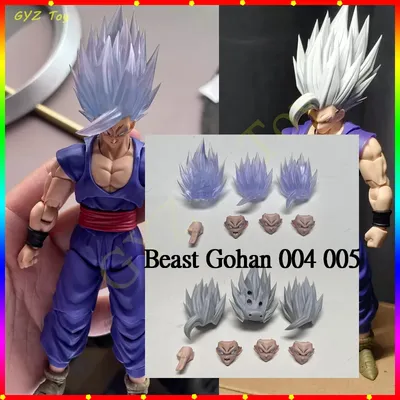 Hot Anime Dragon Ball Beast Gohan 004 005 Headsculpt Hair Accessories Model Kit Figure Collectibles