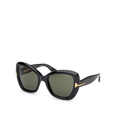 Tom Ford Butterfly Sunglasses, 55mm - Black/Green