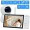 Baby Monitor Scurity Potection Cmera per bambini schermo IPS da 5 "batteria da 5000mAh visione