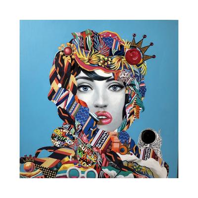 La Casa »Popart Lady Sonnenbrille und Krone« Ölbild handbemalt Image