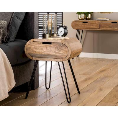 designline »Barrel« Massivholz Nachttisch Image
