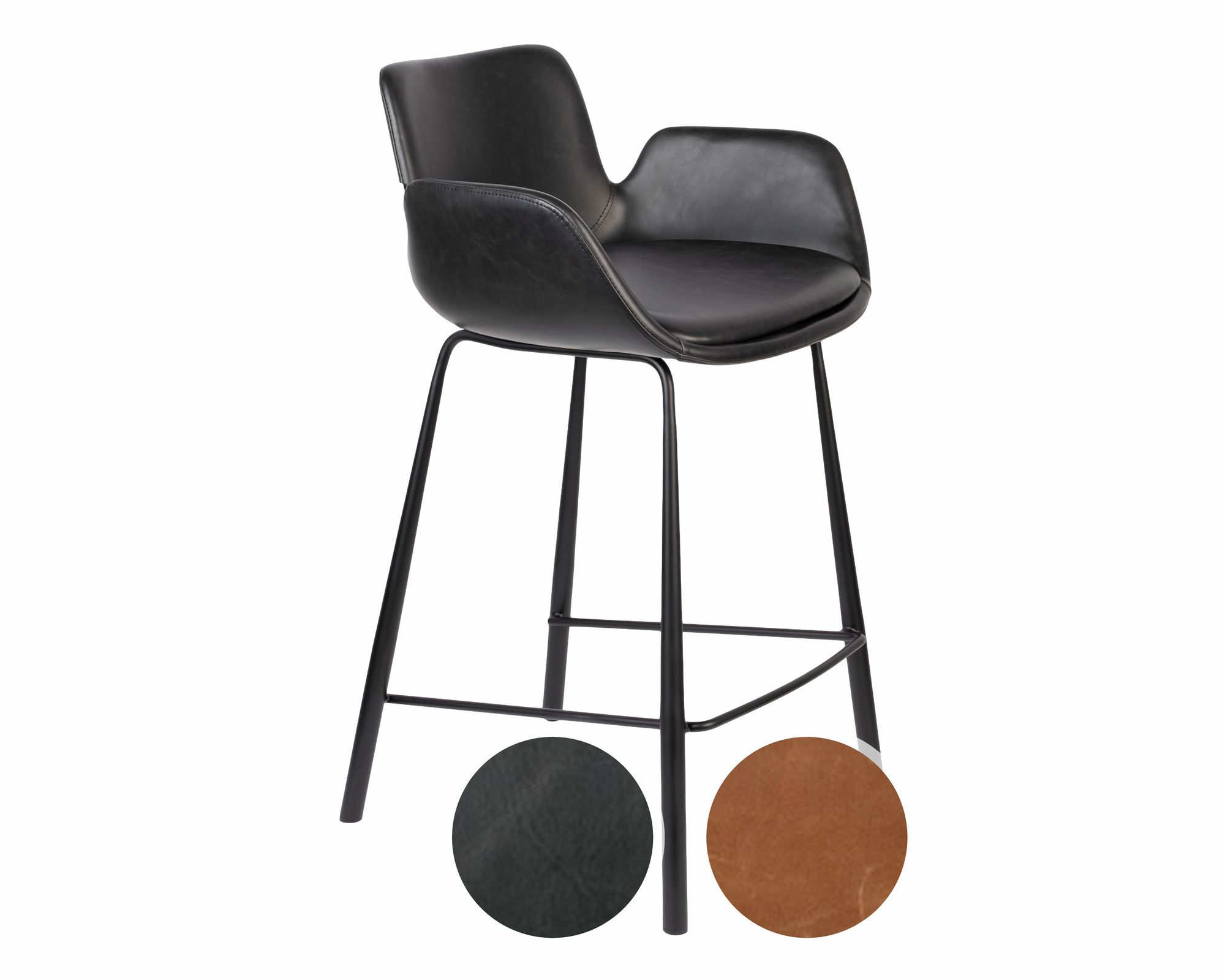 Zuiver »Brit« Barstuhl Kunstleder – erhältlich in 2 Farben