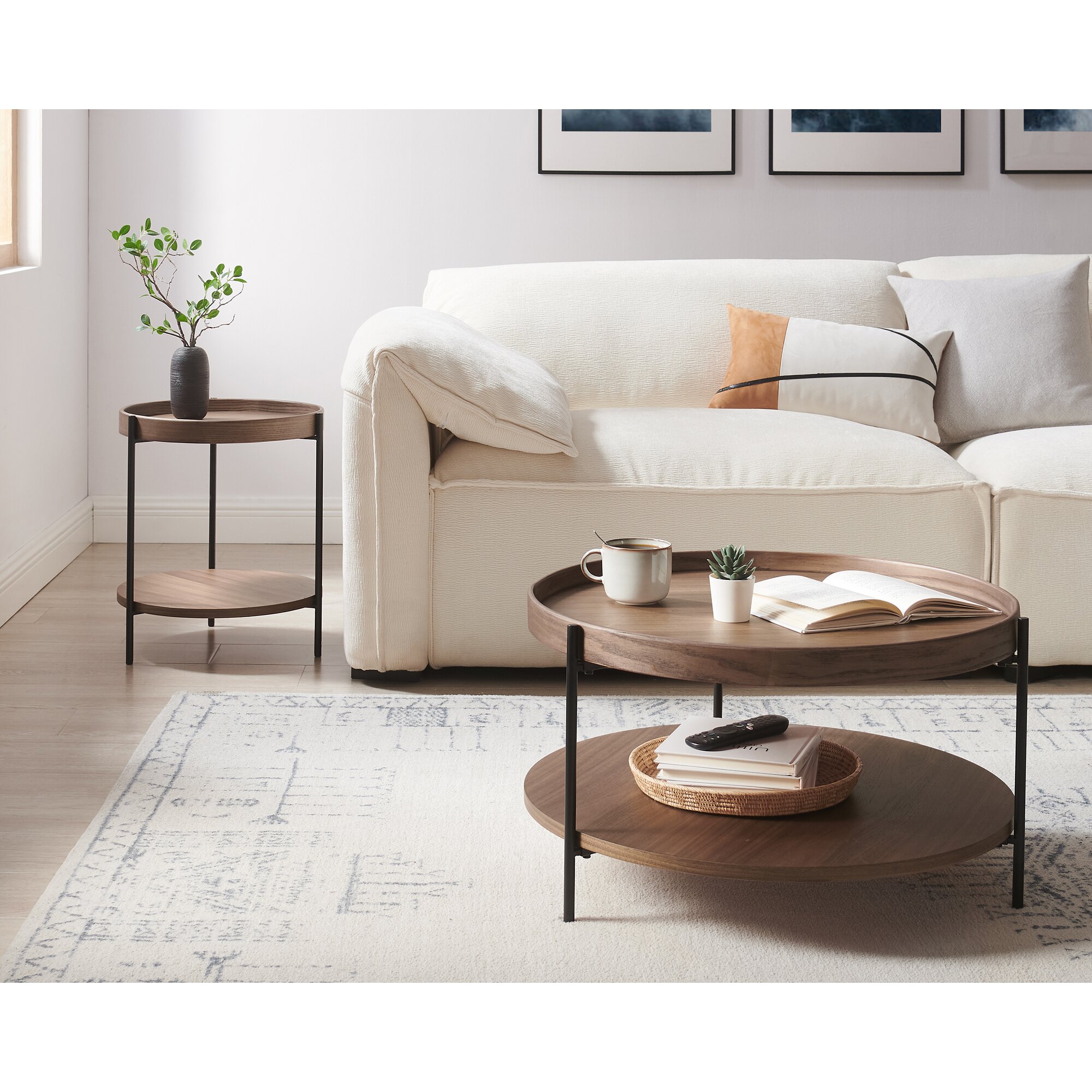 SalesFever »Vionelle« Couchtisch 2er Set Walnuss