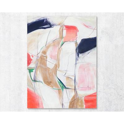 La Casa Ölbild handgemalt "abstrakt" weiss-rot-schwarz-grün 90x120 cm Image