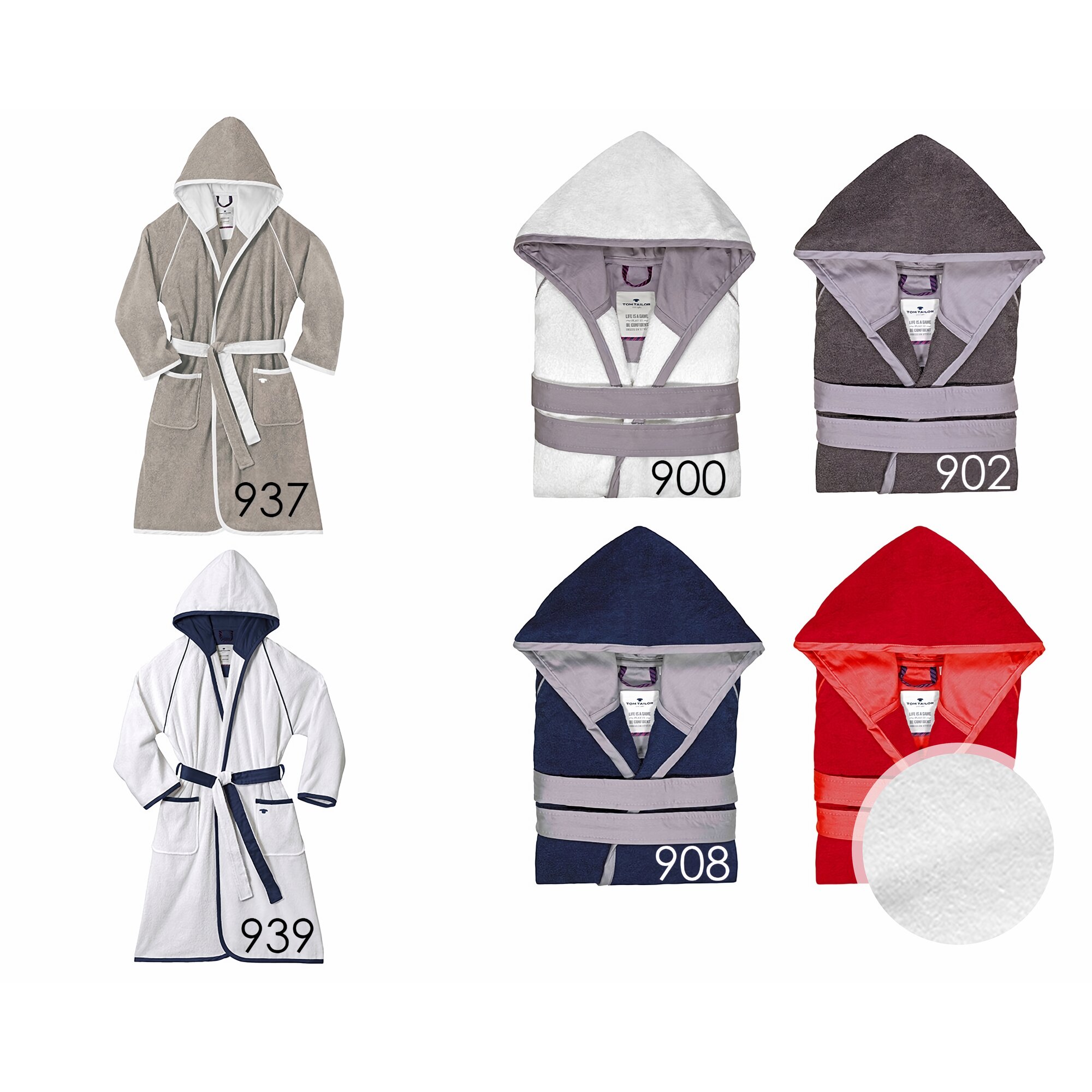 Tom-Tailor »Feel Good« Frottier Bademantel 100302 – erhältlich in 8 Farben