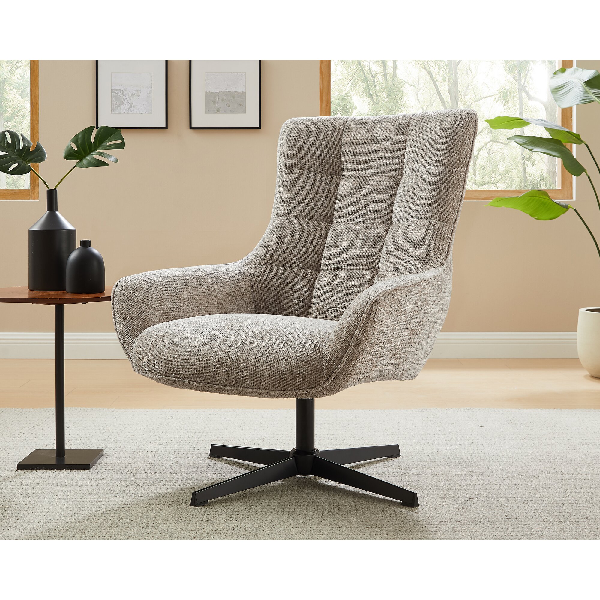 SalesFever »Evangeline« Drehsessel hellgrau