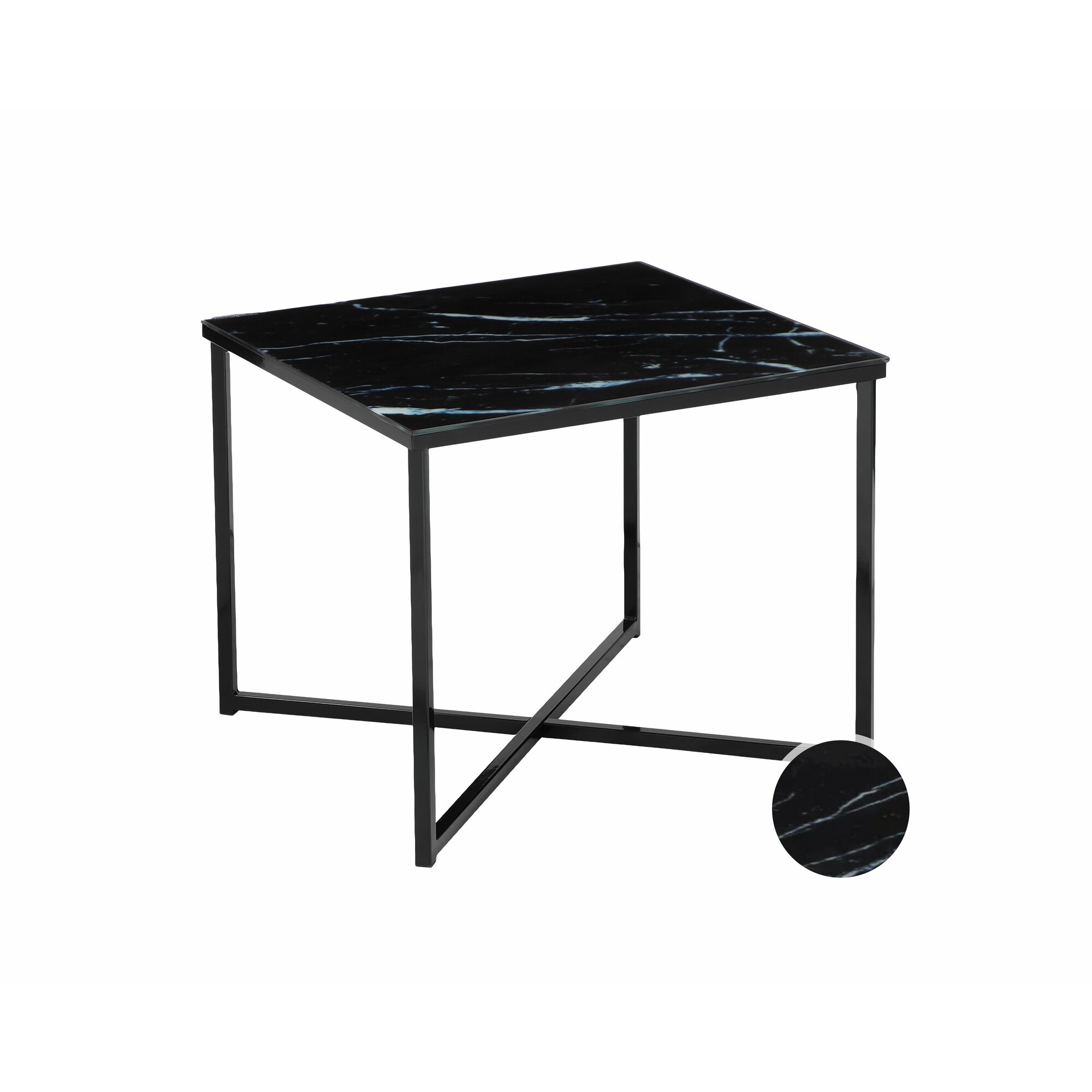 SalesFever »Marmara« Beistelltisch Marmor-Optik schwarz