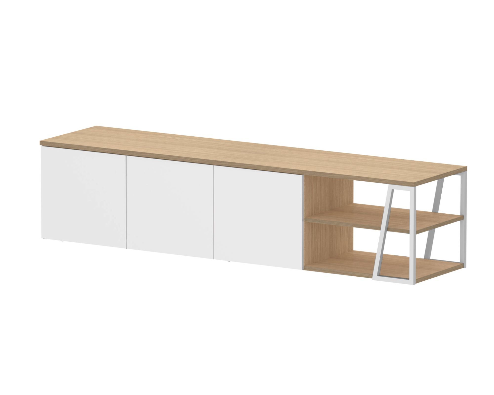 TemaHome »Albi« Lowboard Weiß mit Eiche