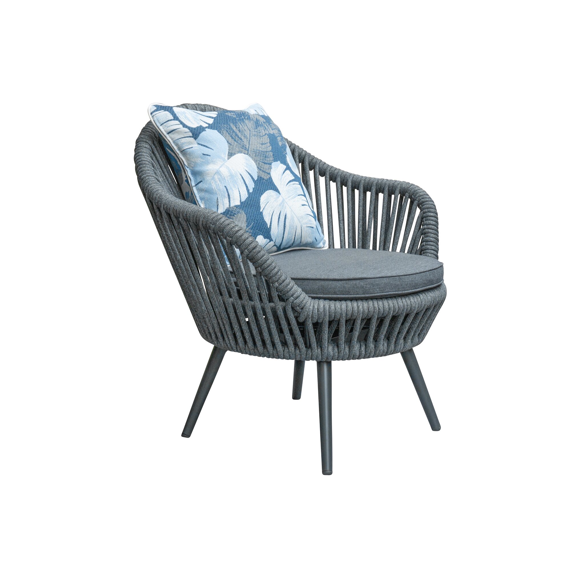 La Casa »Bari« Outdoor Drehsessel dunkelgrau