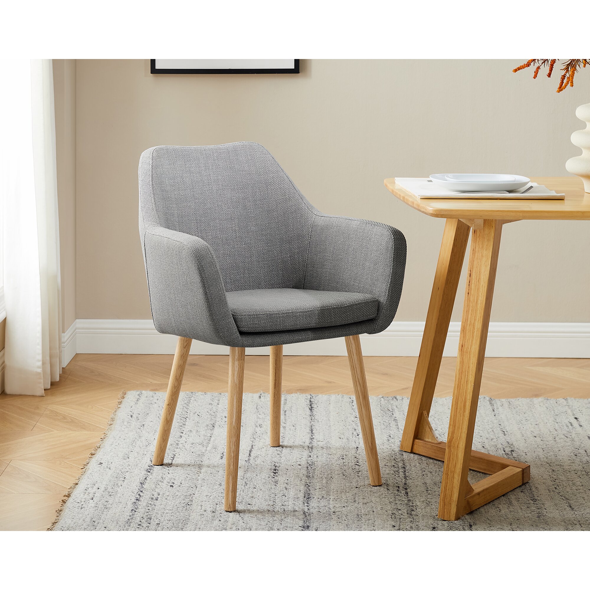 SalesFever »Darla« Armlehnstuhl hellgrau