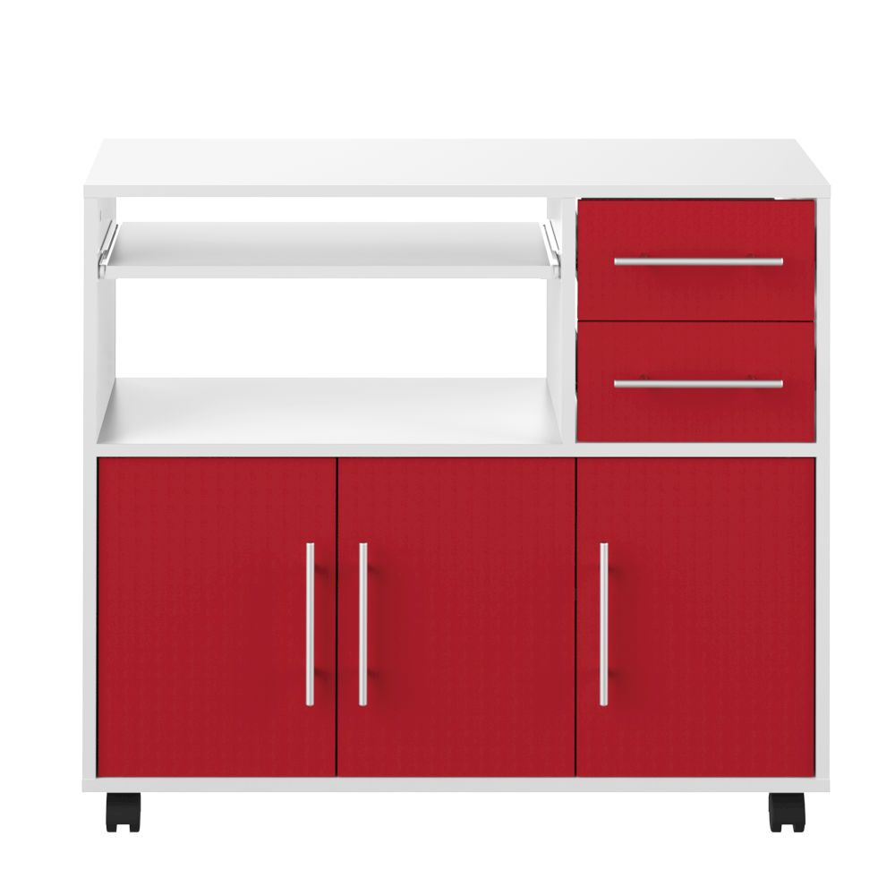 TemaHome »Marius« Küchenschrank auf Rollen Rot Image
