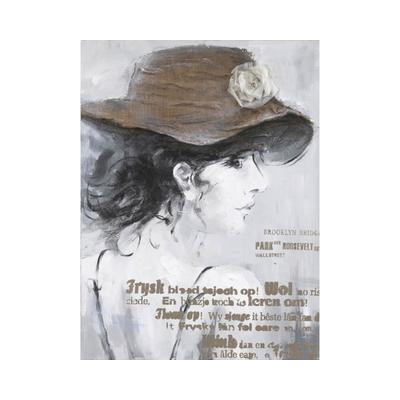 die Faktorei »Frau mit Hut I« Wandbild Relief Image