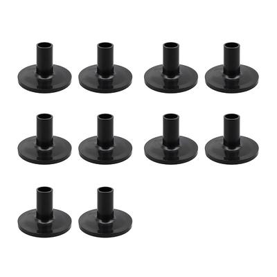 TEMU 10pcs Drum Set Cymbal Holder Plastic Flange Connect Stand Rustproof Cymbal Sleeves Percussion Instrument Accessories - Black