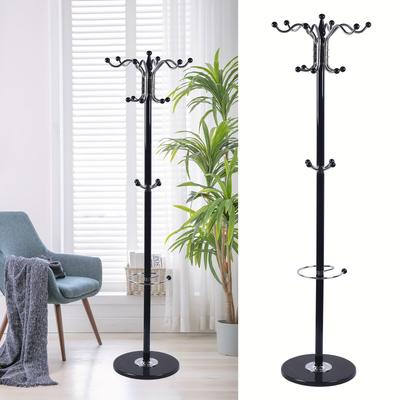 TEMU Metal Hanger With 16 Hooks Hat And Jacket Rack Tree-shaped Fixed Hanger With Marble Base Image