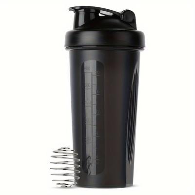 TEMU 1pc Fitnesspro Protein Shake Bottle With Shaker, Rectangular Sports Water Bottle, Pvc-free, Hand Wash Only, No Battery Required, For Workout Supplements And Summer Hydration Image