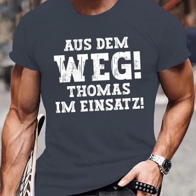 TEMU Thomas Men's Summer Short Sleeve T-shirt Image