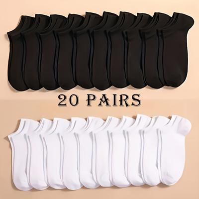 TEMU 10/20/40 Pairs Of Unisex Comfortable Ankle Socks With And , Comfortable For Women And Men, Sports And Everyday Use Image