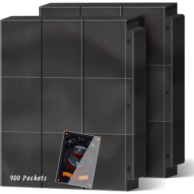 TEMU 900 Pocket Trading Baseball Card Binder, 50-page Double-sided Protection Sports Card Binder For Magic Cards, Football Cards, Game Cards, Standard Size Ring Binder Image