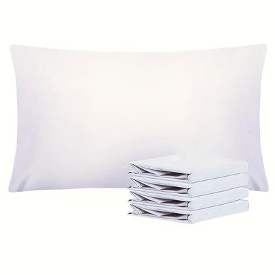 TEMU Set Of 4 Softtouch Pillowcases, 90gsm Envelope Closure Pillow Covers, In A Of Colors, Fade-resistant Fabric Bedding, Suitable For Style Settings, Machine Washable. Image