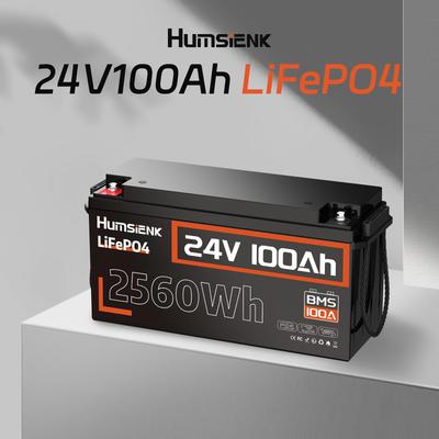 TEMU 4pcs 12v100ah Or 24v 100ah Lifepo4 Battery, Built-in 100a Bms, Up To 15000+ Cycles, Current, Low Temperature Protection, 10-year , Rvs, Camping, And Storage, Rechargeable Batteries Image