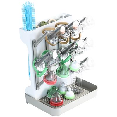 TEMU A Drying Rack For Bottles That Control Water Drainage, Featuring A Filter And Storage For Pacifiers. Image